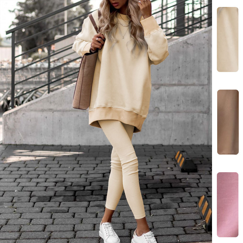 Women's Asymmetric Long-Sleeve Hoodie and Pants Set