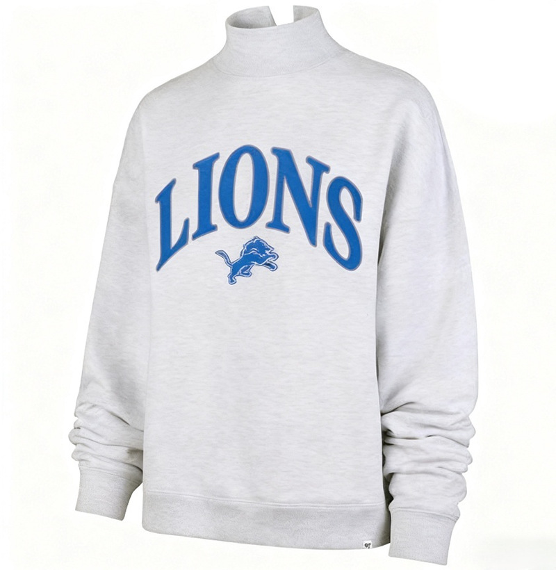 Unisex Embroidered High Neck Long Sleeve Sweatshirt