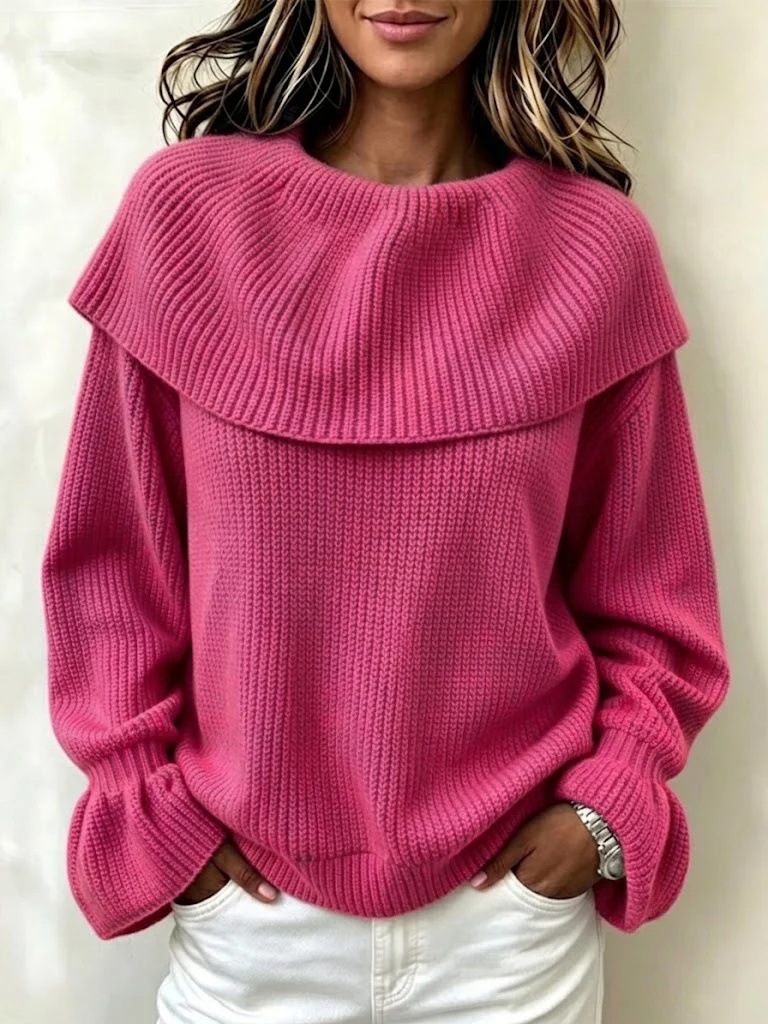 Women's Crewneck Long Sleeve Knit Sweater