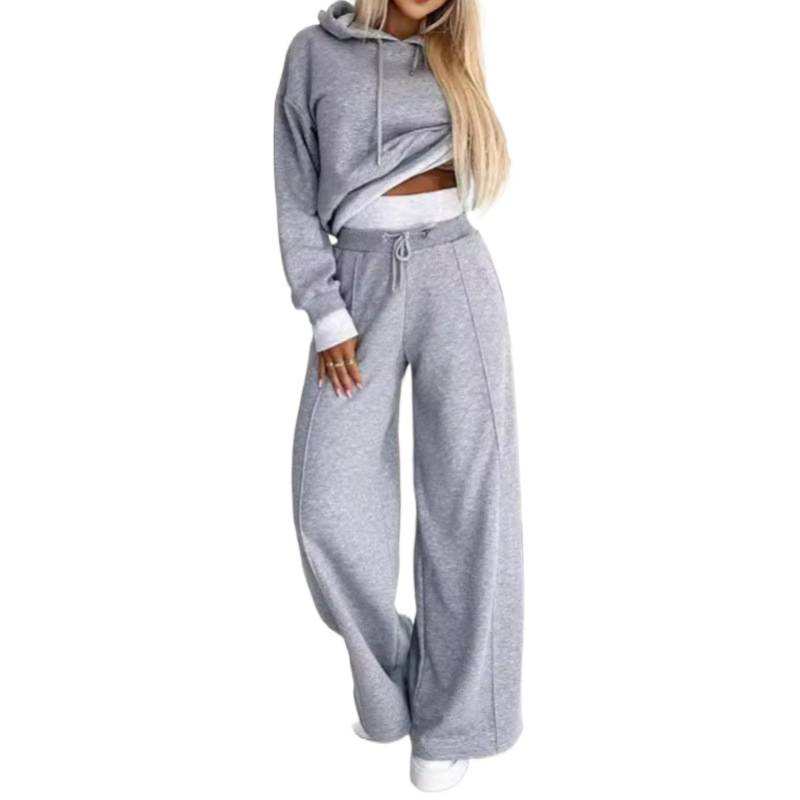 Color-Block Hoodie & Pants Two-Piece Casual Set
