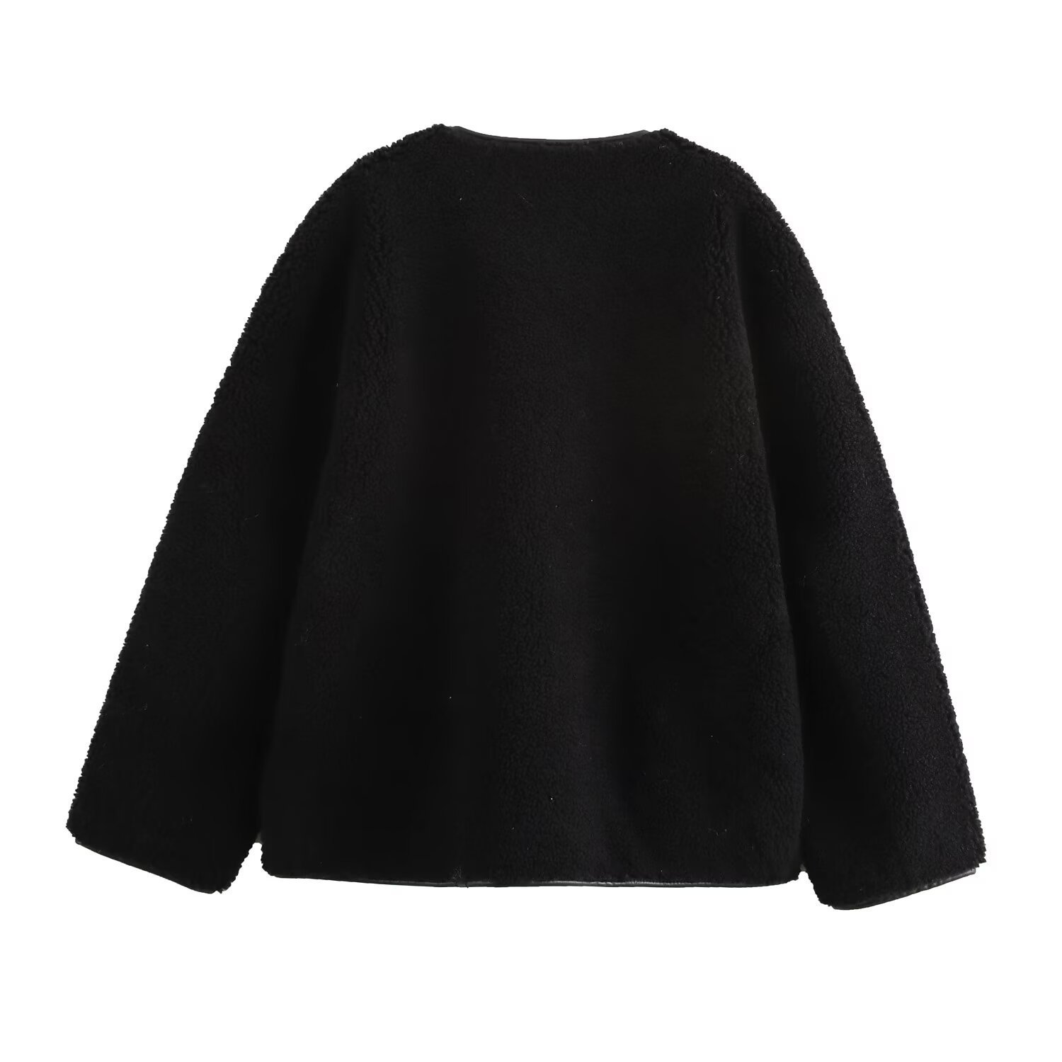Women's Faux Fur & Leather Panel Jacket Streetwear Casual Coat