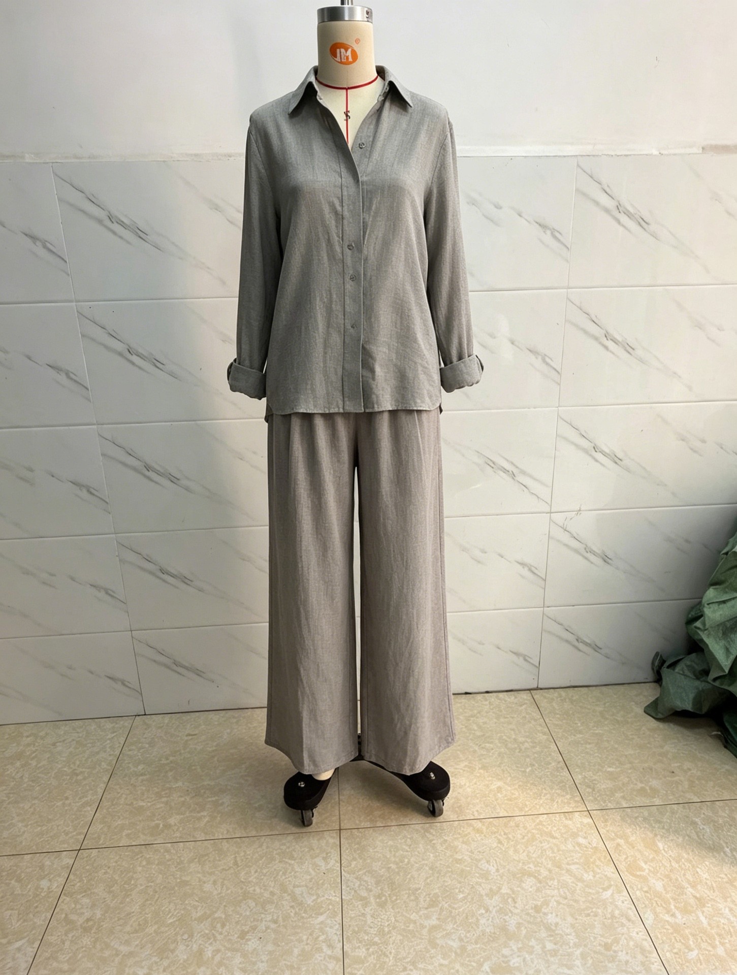 Women's Loose Two-Piece Shirt Collar Set Summer