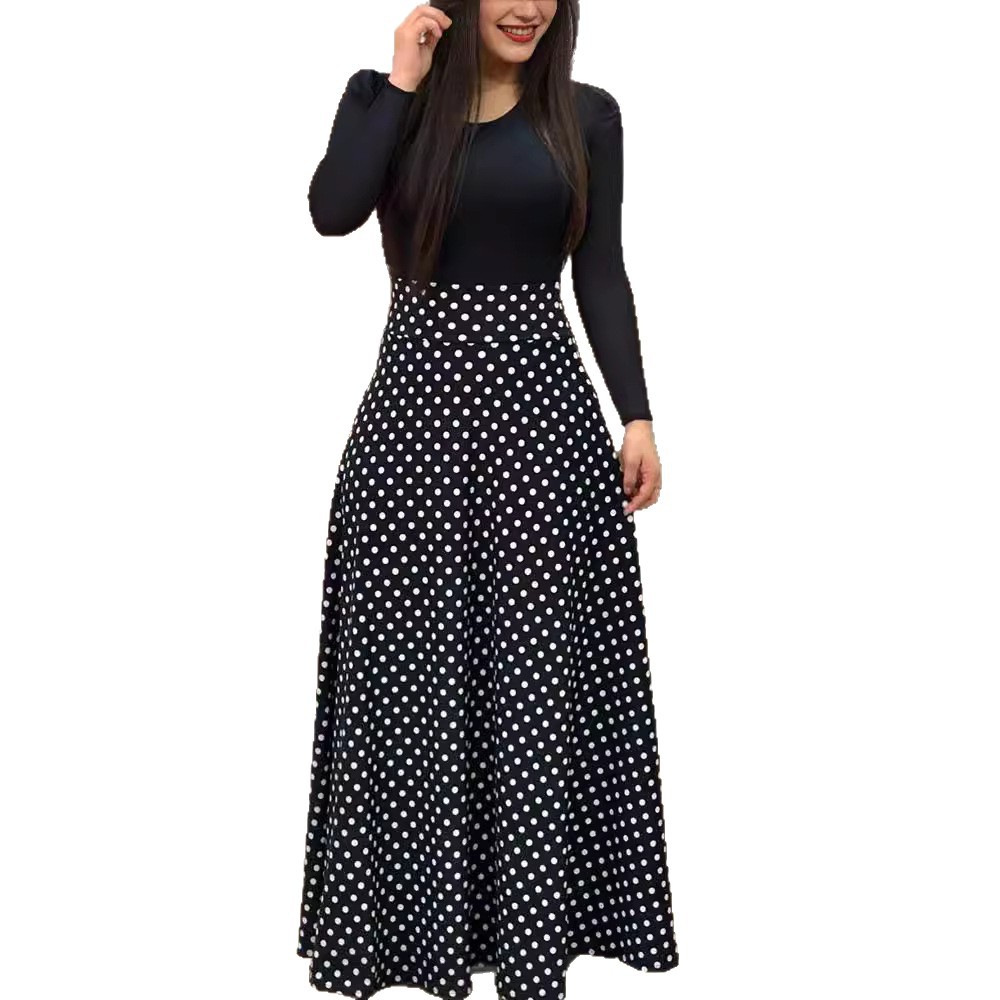 Floral Print Colorblock Long & Short Sleeve Dress