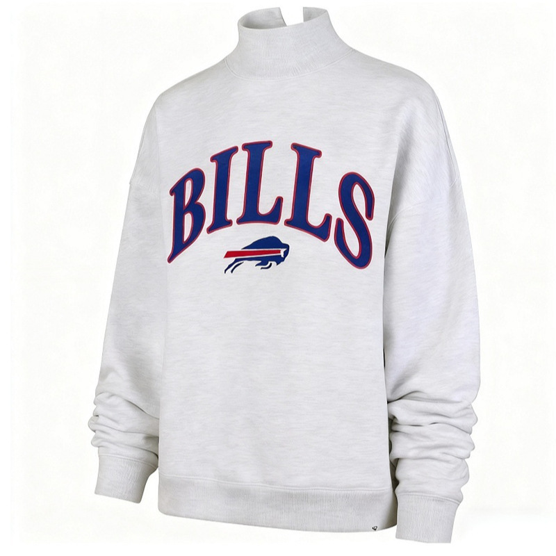 Unisex Embroidered High Neck Long Sleeve Sweatshirt