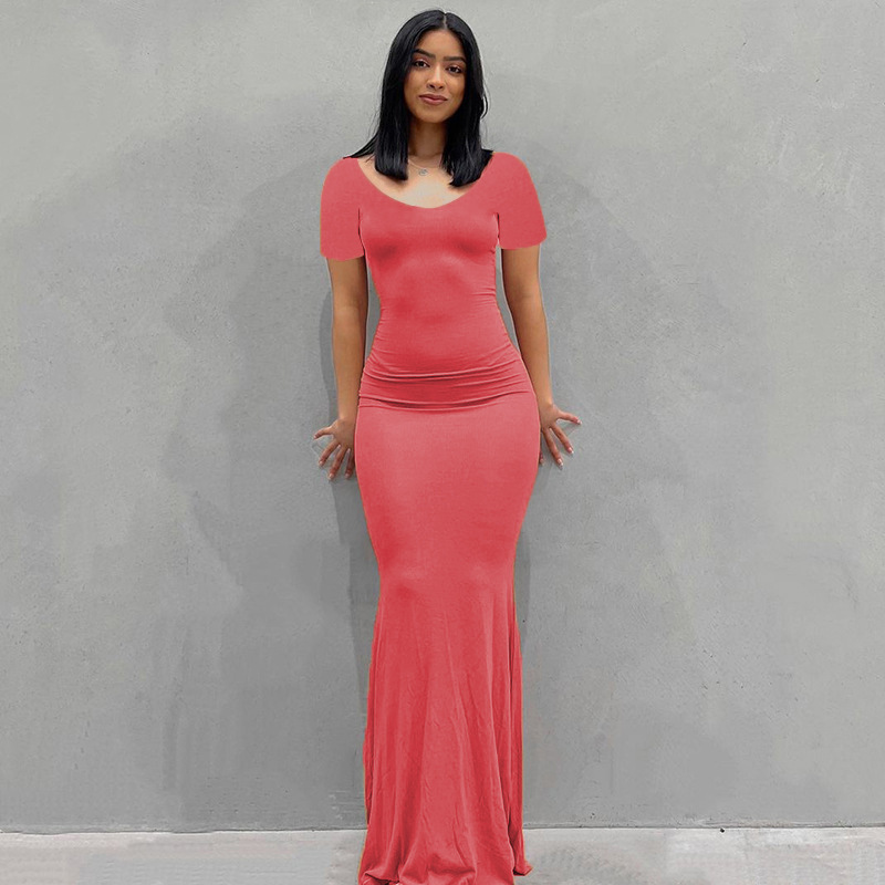 Skims-Inspired Long Sleeve Bodycon Lounge Dress