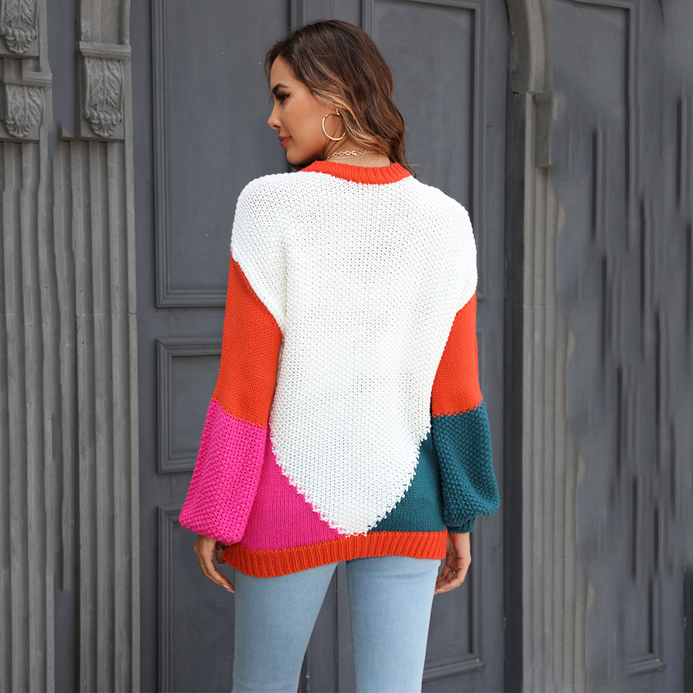 Women's Cable Knit V-Neck Pullover Sweater