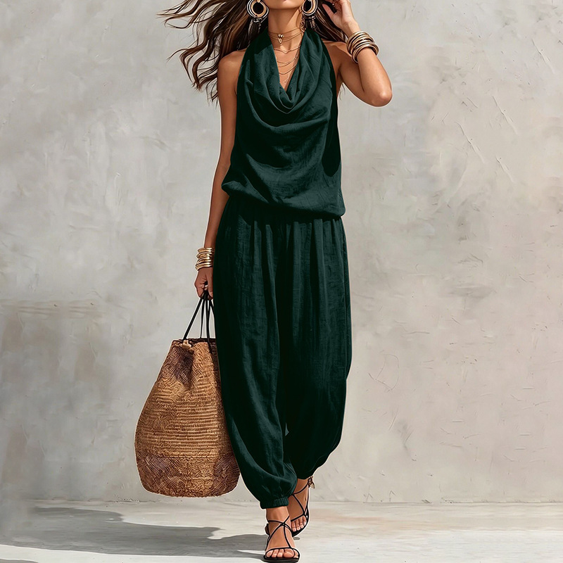 Women's Casual Solid Color Shirt and Pants Set Relaxed Fit