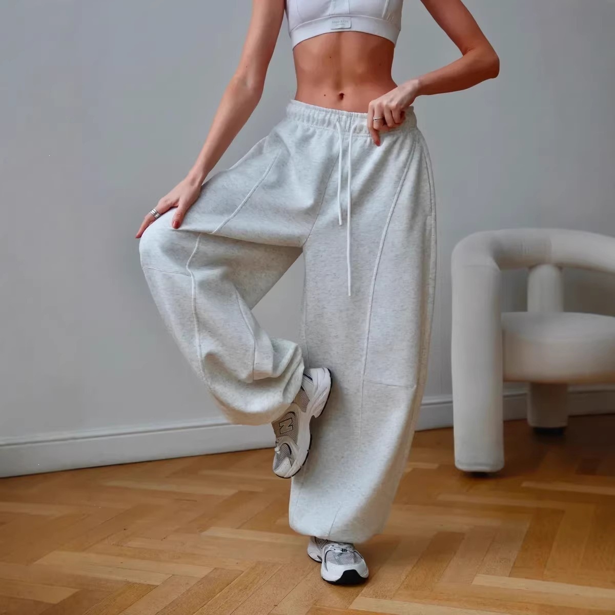 Women's Y2K Streetwear Drawstring Wide-Leg Pants