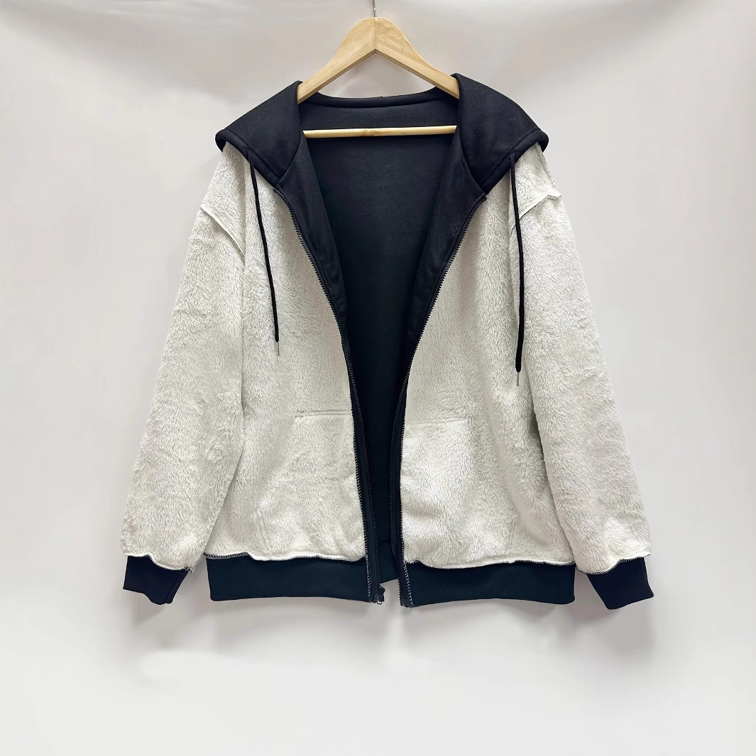 Women's Winter Warm Fleece Hooded Zip-Up Sweatshirt Jacket