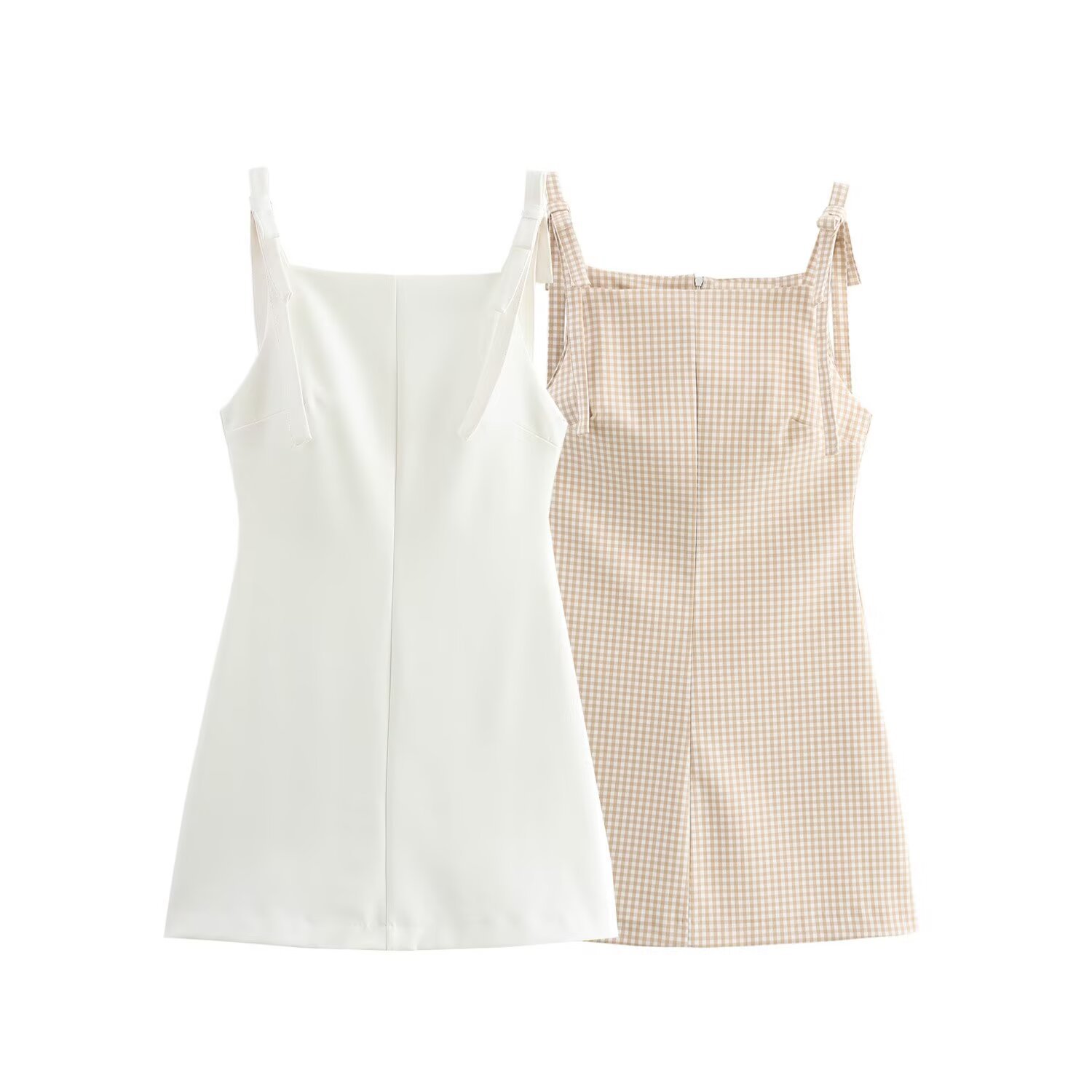 Women's Sleeveless Tie-Strap A-Line Midi Dress