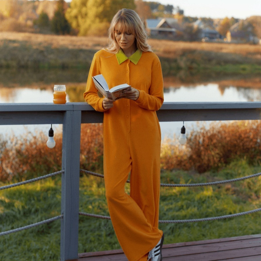 Women's Half-Zip Stand Collar Tracksuit with Drawstring Hoodie and Wide-Leg Pants