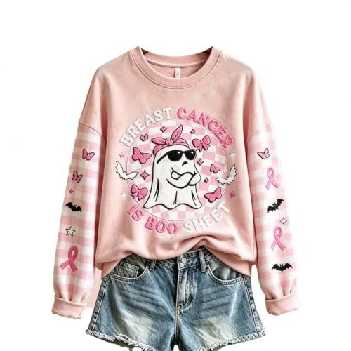 Women's Halloween Pumpkin Ribbon Print Casual Sweatshirt
