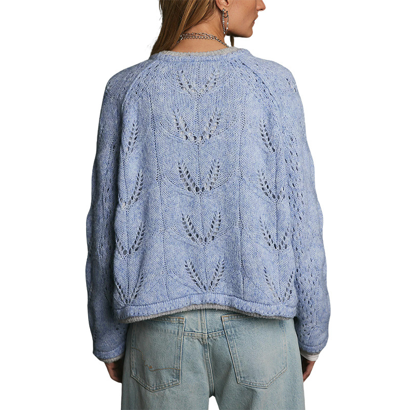 Women's Cropped Button-Front Knit Cardigan Sweater