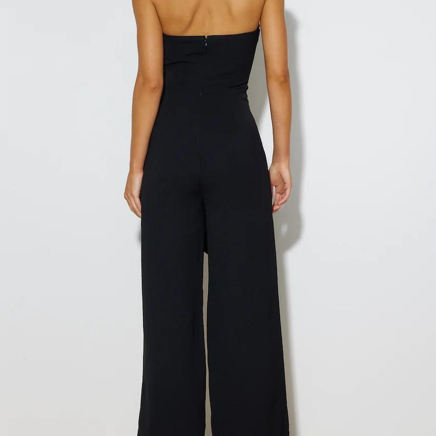Women's Colorblock Off-Shoulder Belted Long Jumpsuit