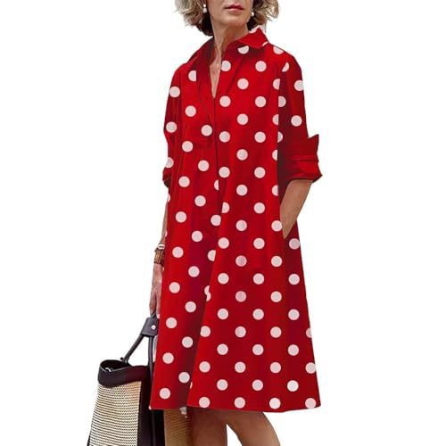 Women's Floral Print Lapel Collar Sheath Dress