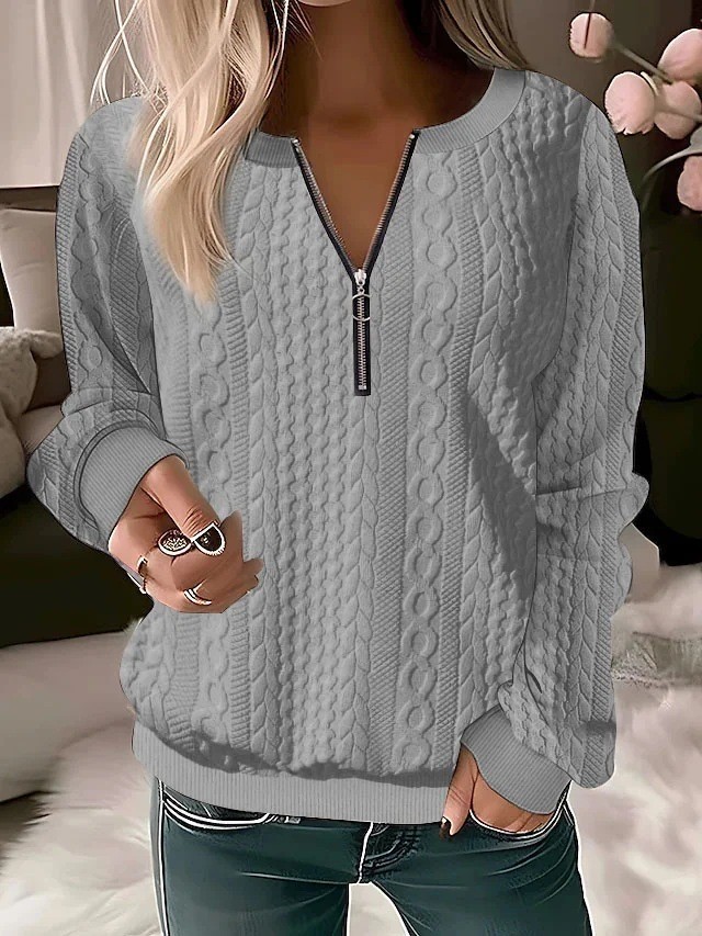 Women's Quilted Zip-Up Hoodie Sweatshirt Jacket