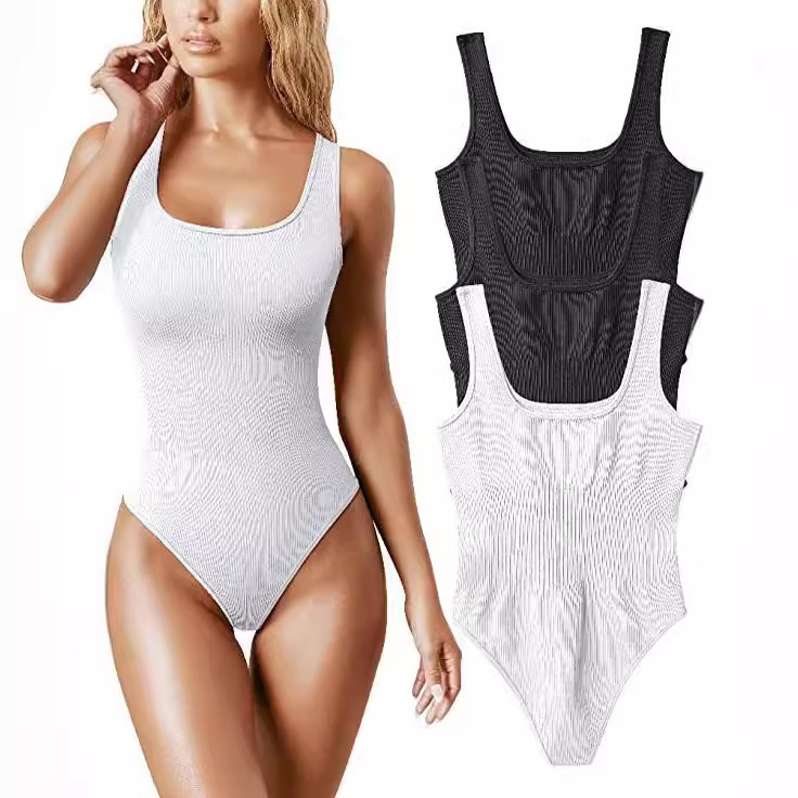 Women's U-Neck Sleeveless Bodysuit Slim Fit