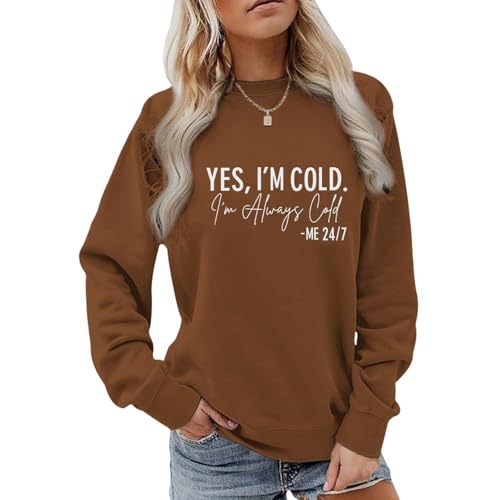 Women's Cold Letter Print Crewneck Sweatshirt