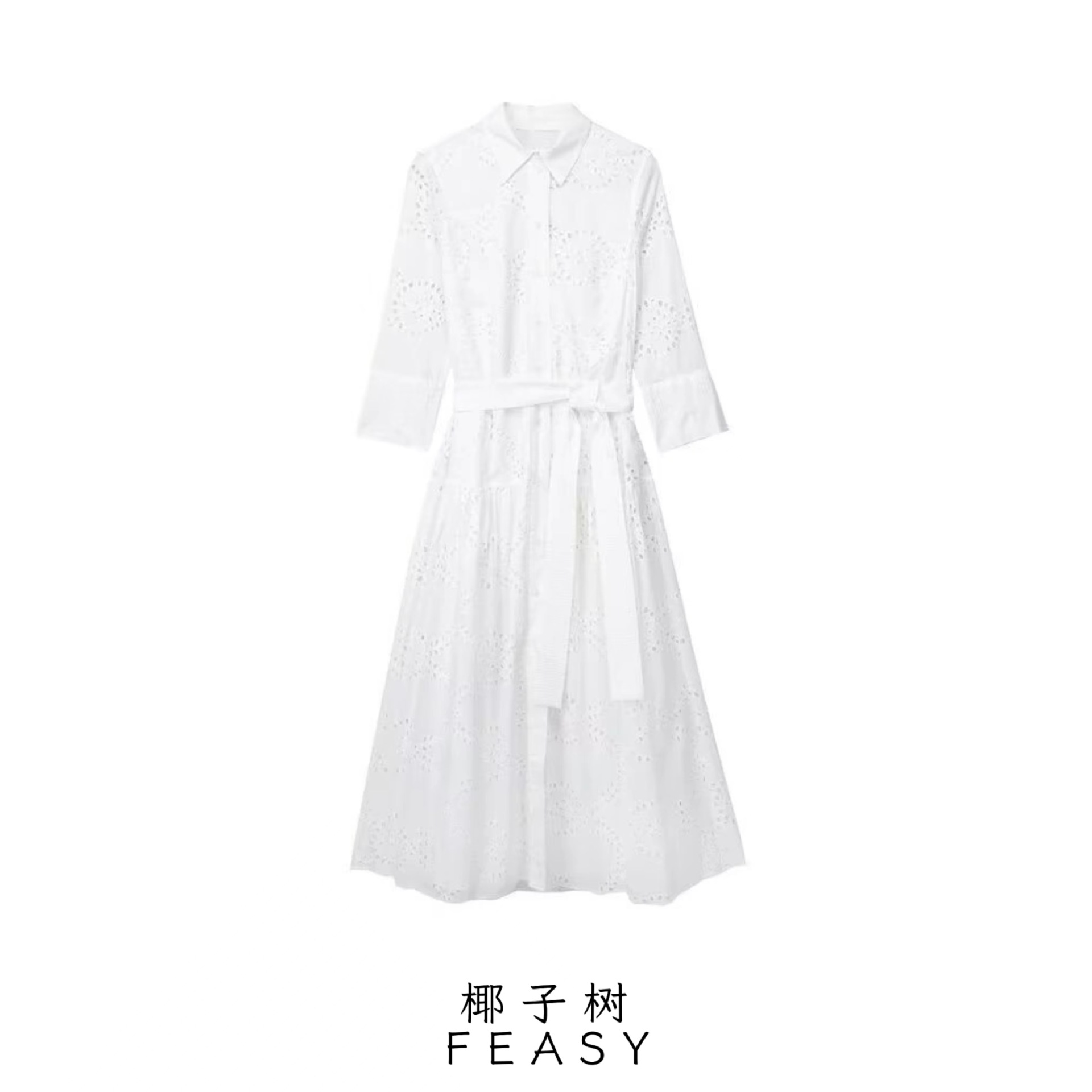 Women's Embroidered Midi Dress Sleeveless A-Line Pleated