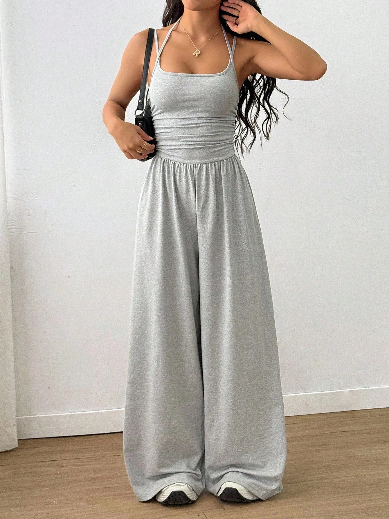 Women's Summer Sleeveless Wide-Leg Jumpsuit Casual Tube Top