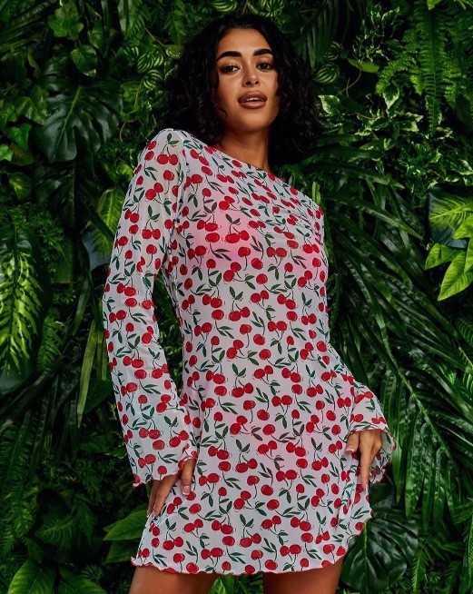 Women's Leopard Print Open Back Bell Sleeve Summer Dress