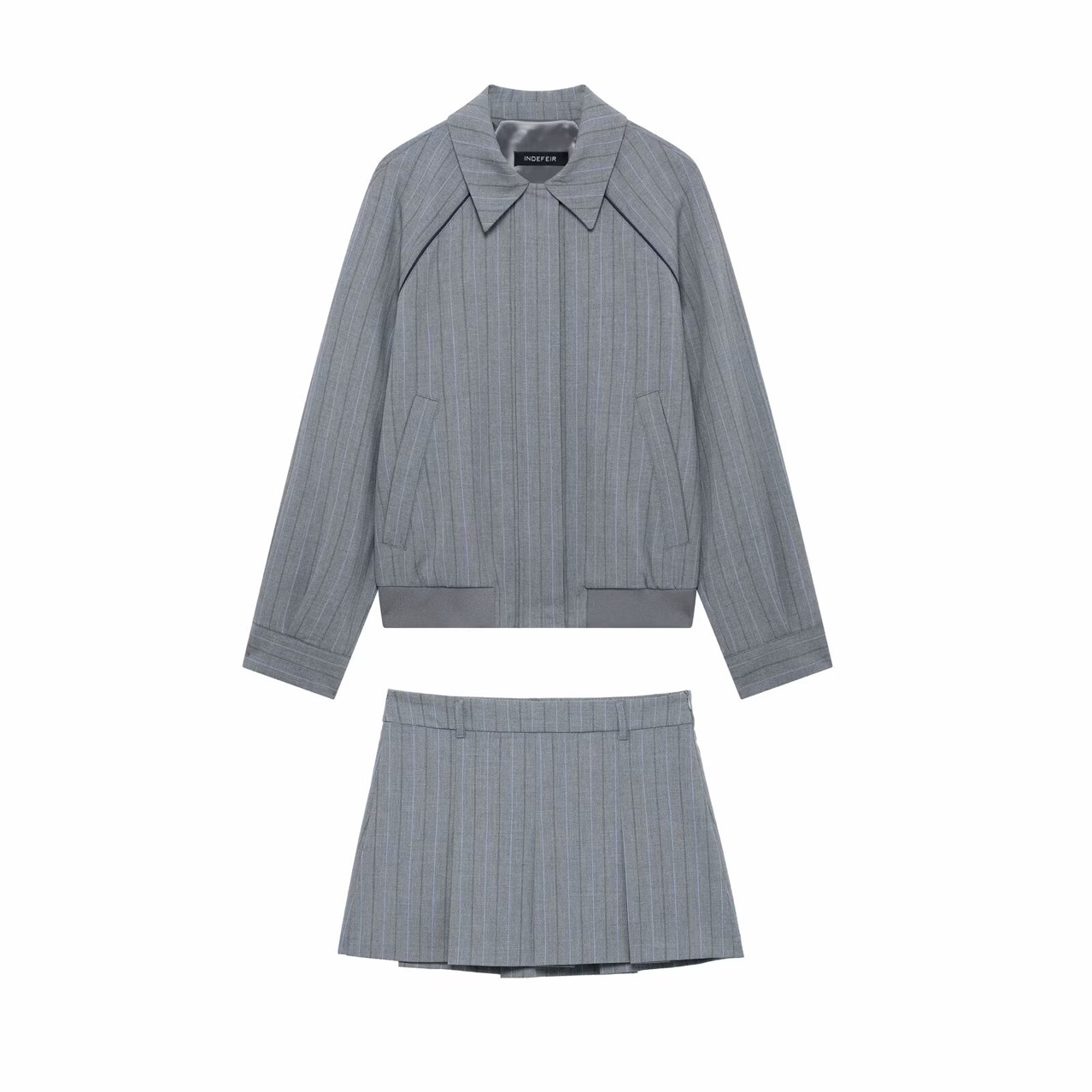 Striped Bomber Jacket Women's Casual Baseball Coat