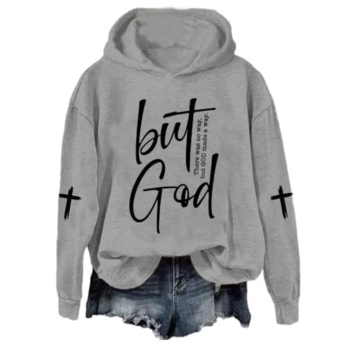 Women's Letter Cross Print Casual Hoodie