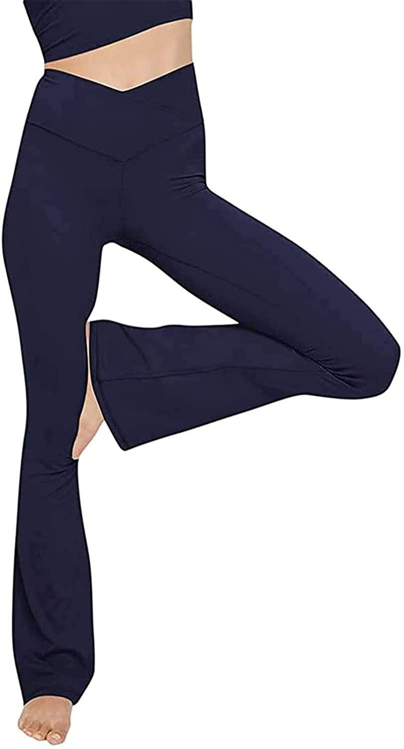 High-Waist Loose Yoga Pants Comfortable Casual Woven Polyester