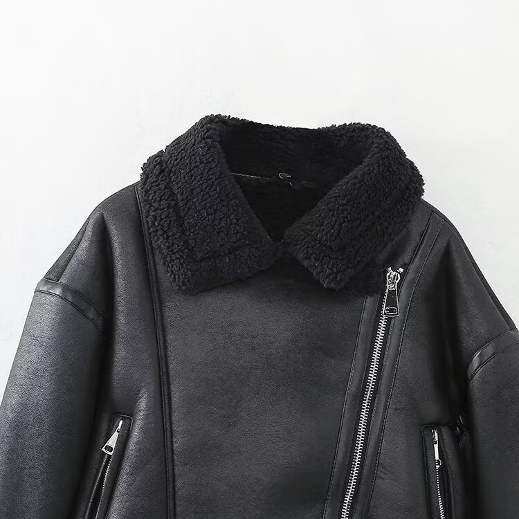 Women's Street Style Belted Double-Sided Jacket