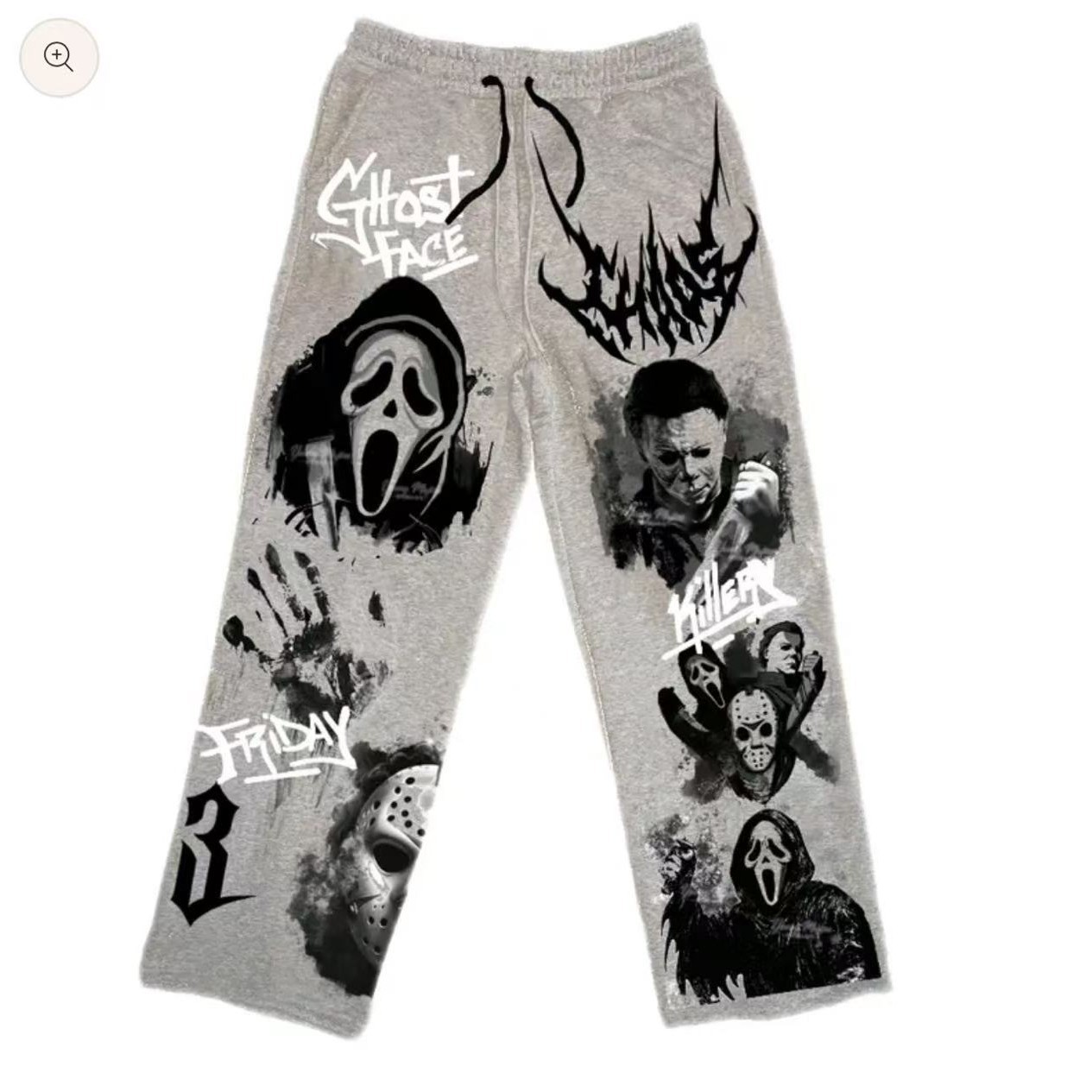 Women's Skull Print Straight-Leg Casual Pants