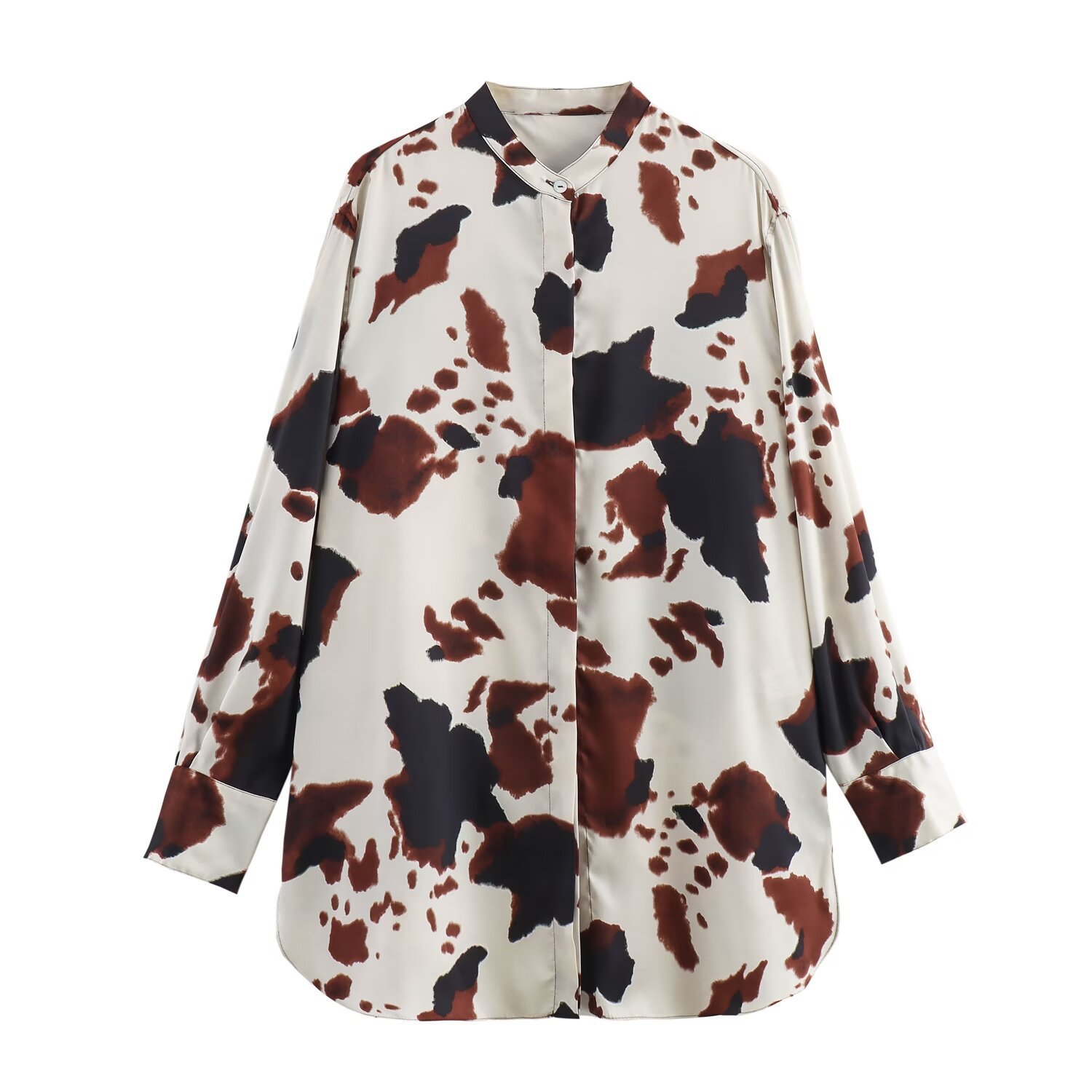 Women's Animal Print Shirt and Pants Set Long Sleeve