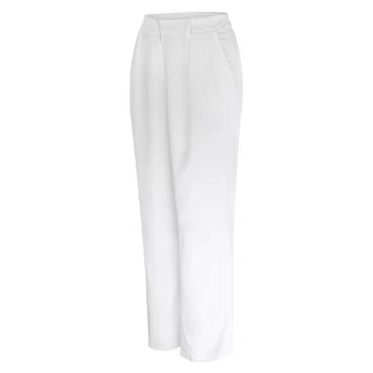 Women's High-Waist Wide-Leg Straight Dress Pants Business Work Trousers