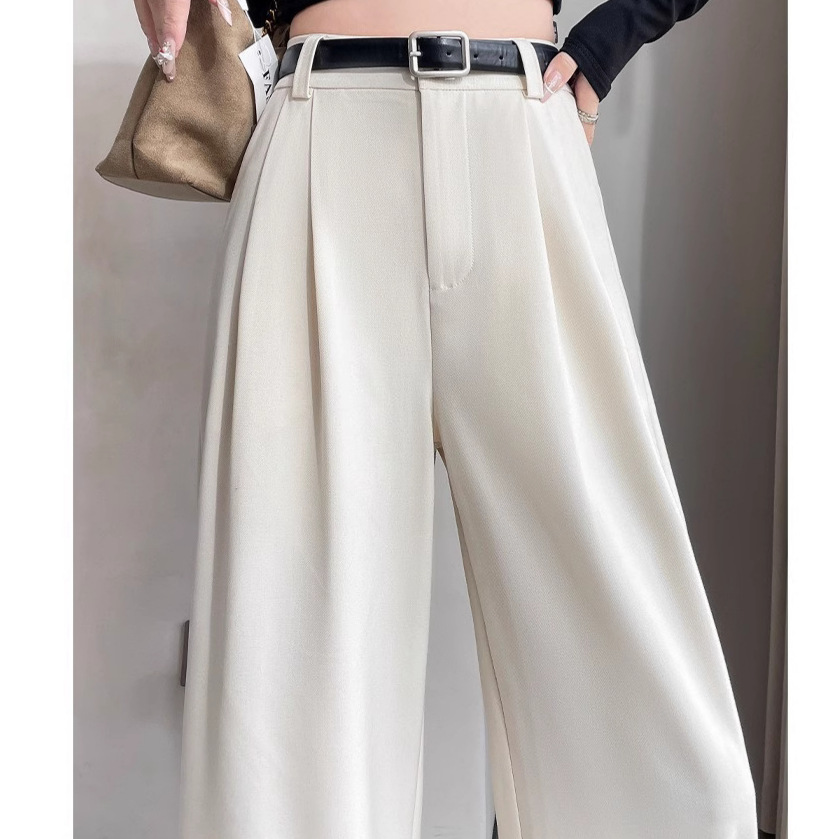 Women's High-Waist Straight-Leg Dress Pants Slimming Loose Fit