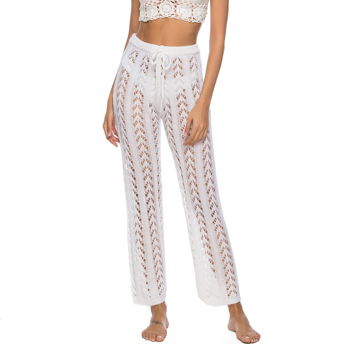 Sexy Cutout Wide-Leg Beach Pants for Women