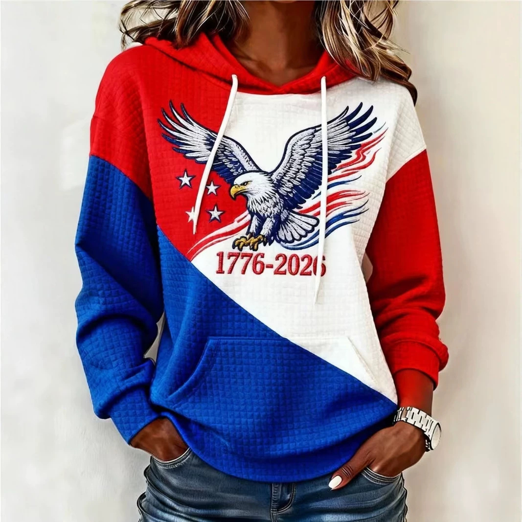 Women's American Independence Day Anniversary Print Sweatshirt