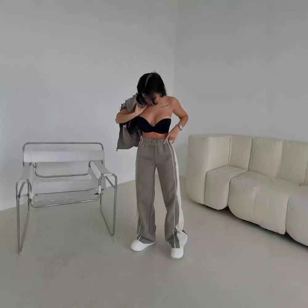 Women's Color-Block Long-Sleeve Sweatshirt & Pants Casual Set