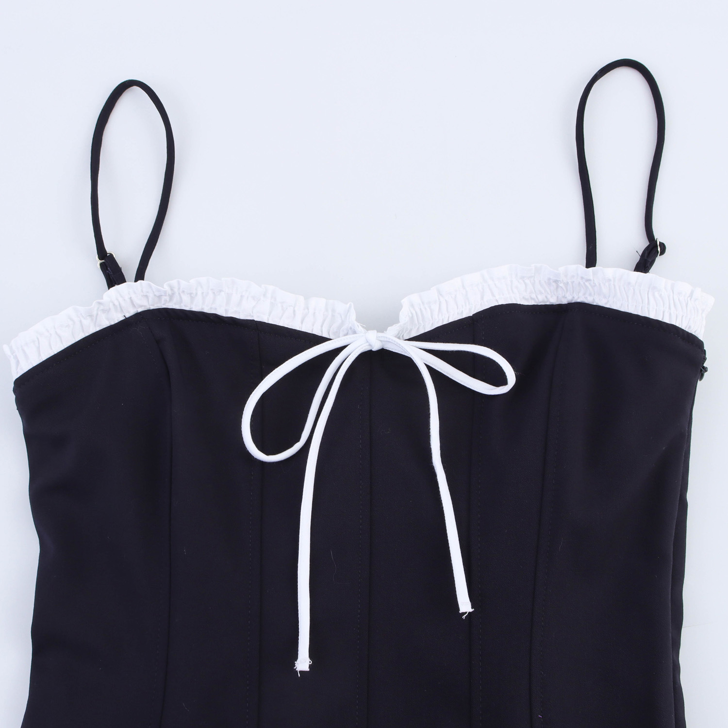 Women's Solid Color Bow Tie Short Dress