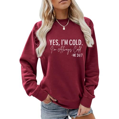 Women's Cold Letter Print Crewneck Sweatshirt