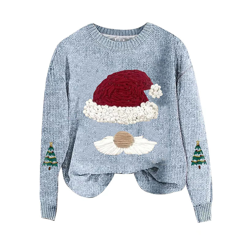 Christmas Graphic Crewneck Knit Sweater