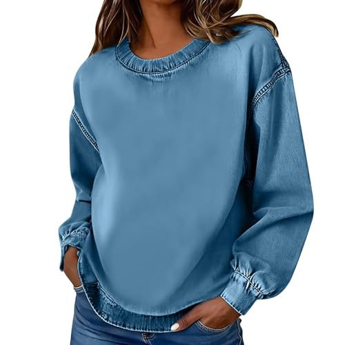 Women's Leopard Print Crewneck Sweatshirt Waffle Knit Long Sleeve