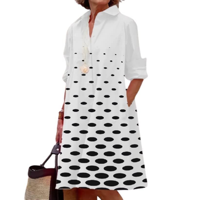 Women's Floral Print Lapel Collar Sheath Dress