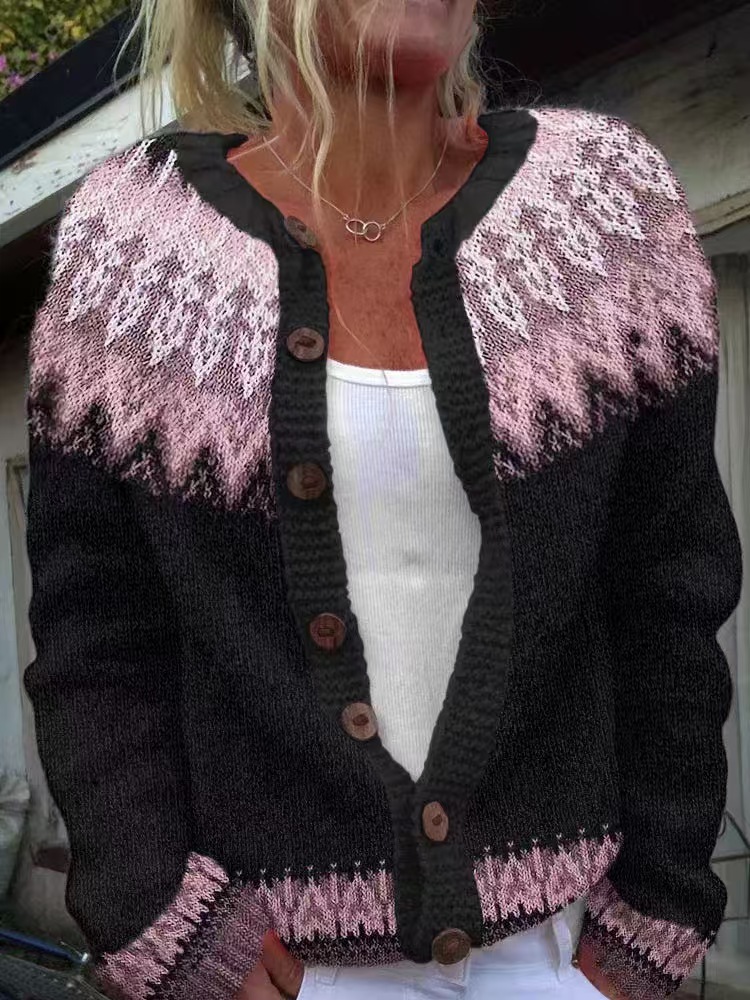 Women's Colorblock Open-Front Cardigan Sweater