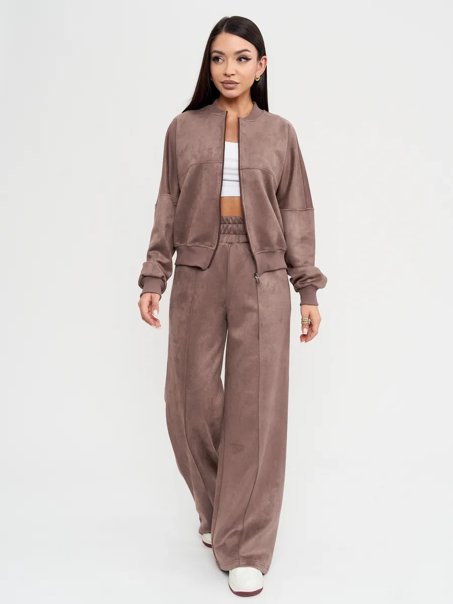 Women's Zip-Up Cardigan and Pants Two-Piece Set, Long Sleeve Streetwear Tracksuit