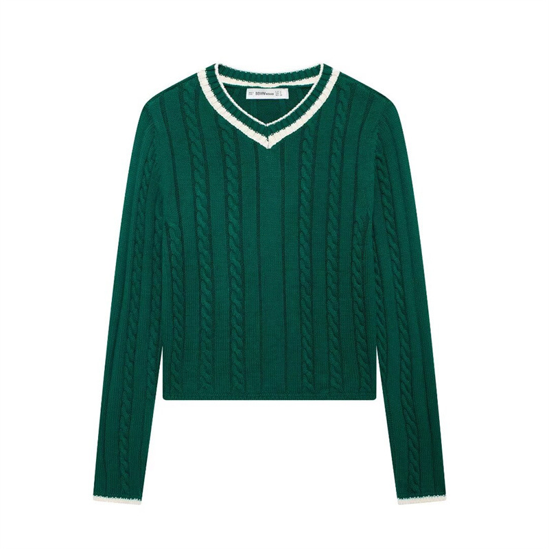 Women's Long Sleeve V-Neck Cable Knit Cardigan Sweater