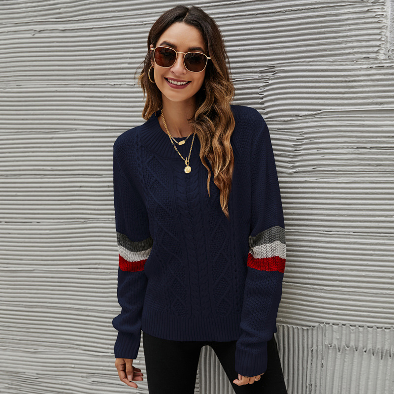 Women's Loose Crewneck Long-Sleeve Knit Sweater
