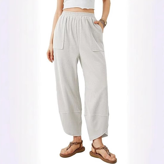 Women's Summer Cropped Harem Pants Casual Loose Fit