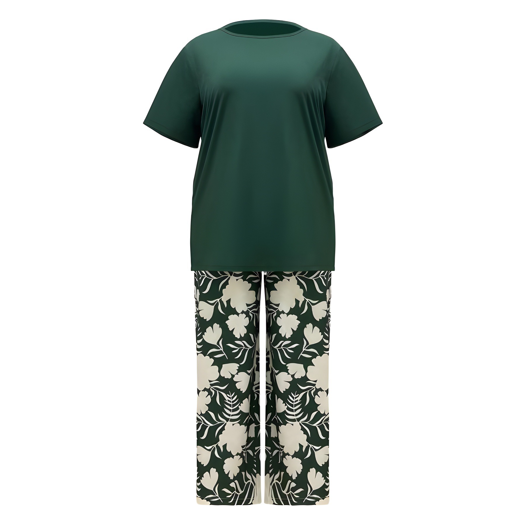 Women's Summer Loose Print Pants Casual Two-Piece Set