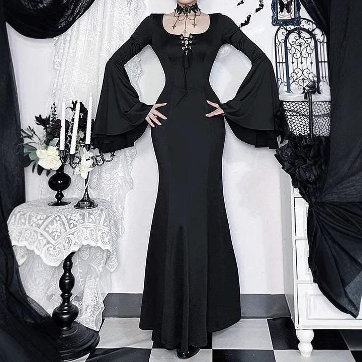 Women's Batwing Sleeve Mermaid Bodycon Dress