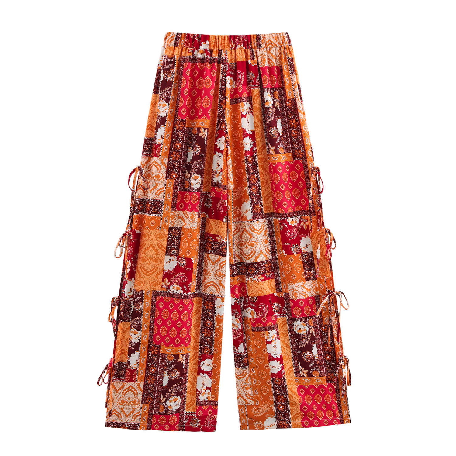 Women's Loose Print Casual Long Pants Set