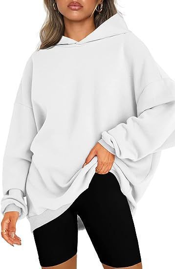 Women's Oversized Fleece-Lined Hooded Pullover Sweatshirt